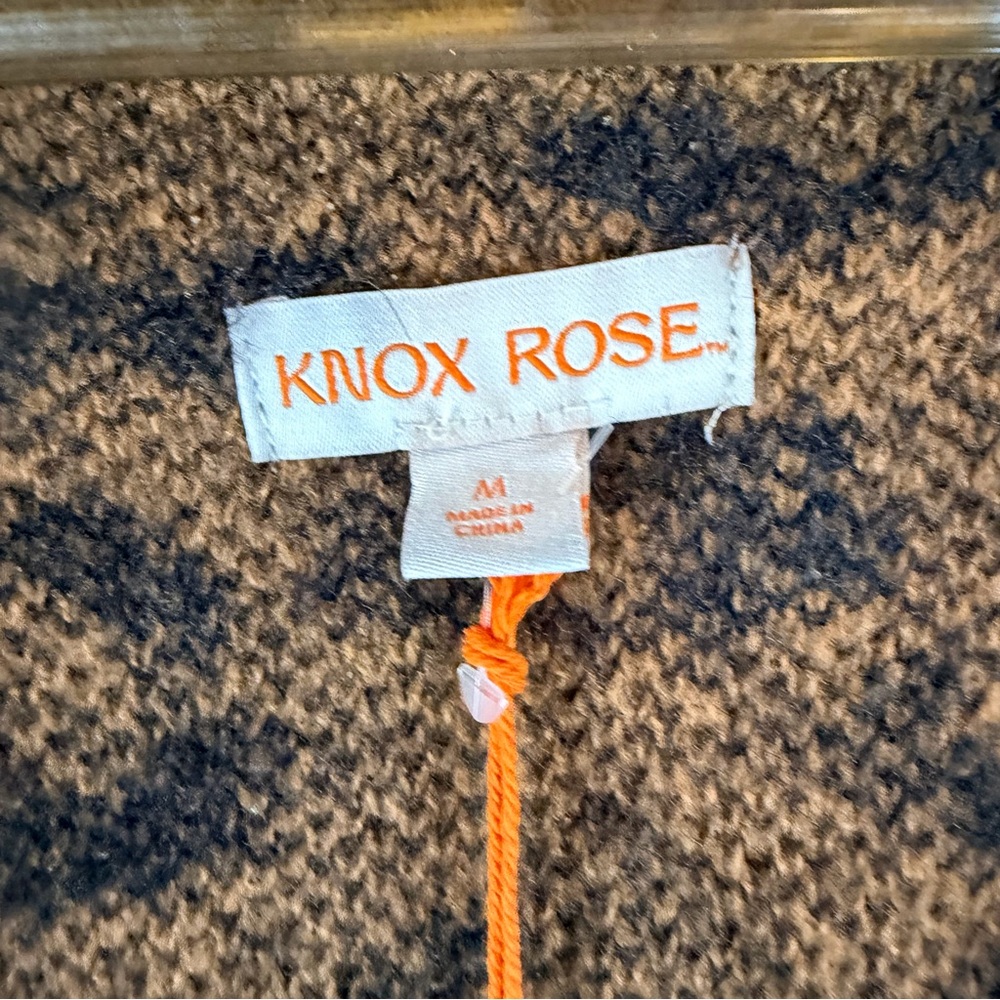 KNOX ROSE Women’s Size M Sweater Cardigan NWT Leopard Longline Open Front SOFT - Picture 10 of 14